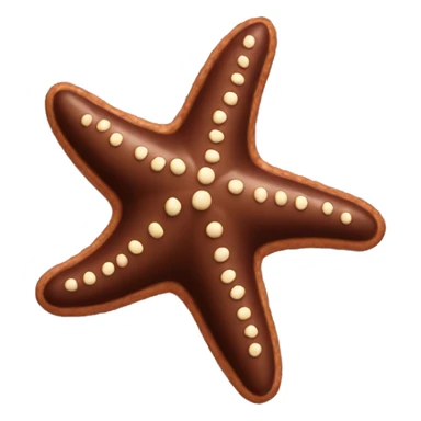 chocolate starfish made with chocolate sticker