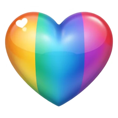 Rainbow heart emoji sticker