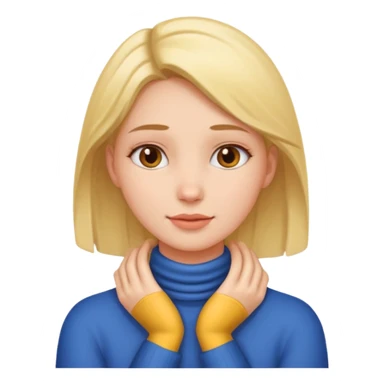 A girl with hands around her neck sticker