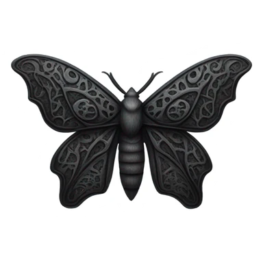 Goth style moth sticker