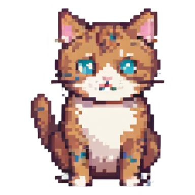 playful cat sticker