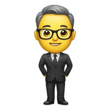auctioneer wearing suit and glasses sticker