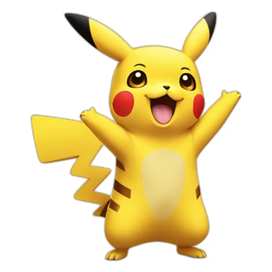 Pikachu hi five sticker