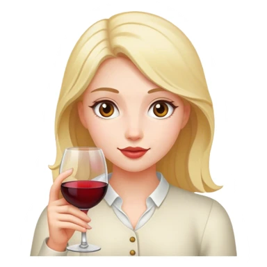 Girl holding a wine glass sticker