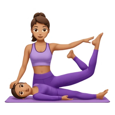 a woman doing pilates sticker