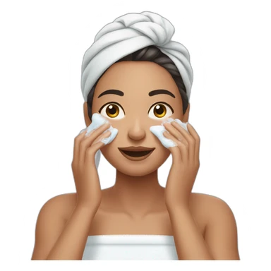 pretty woman washing face sticker