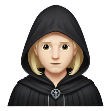 Hooded blonde man sticker