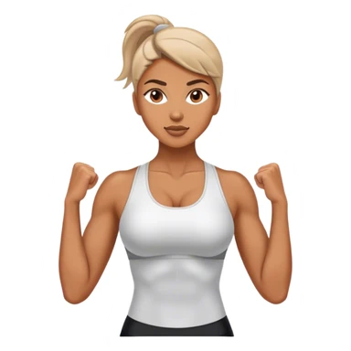 powerful woman fitness sticker