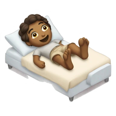 Laying on bed with feet up sticker