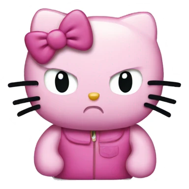 Hello kitty angry sticker
