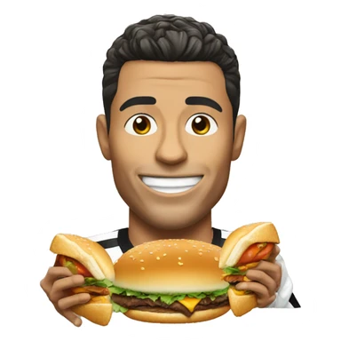 Cr7 eat a burger sticker