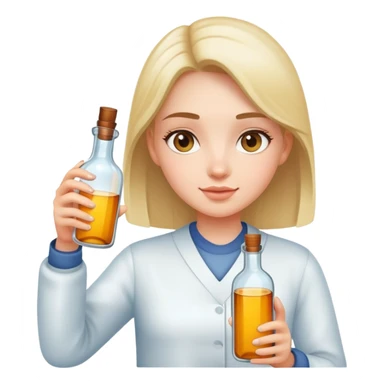 Girl with bottle sticker