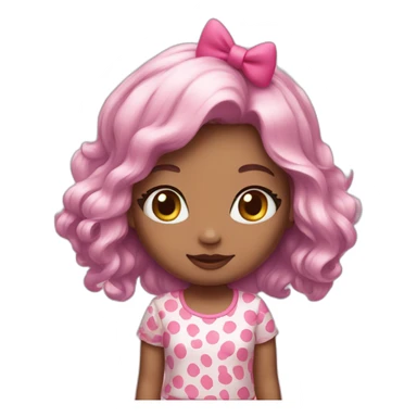 Girl with hello kitty clothes sticker