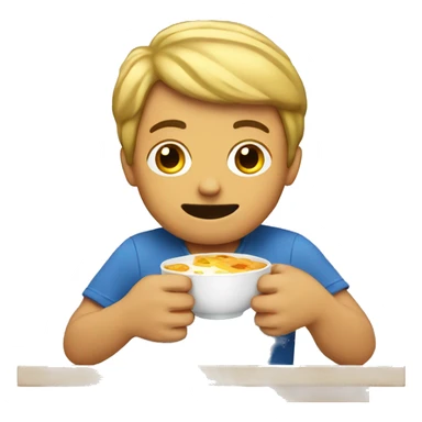 GUY EATING BREAKFAST sticker