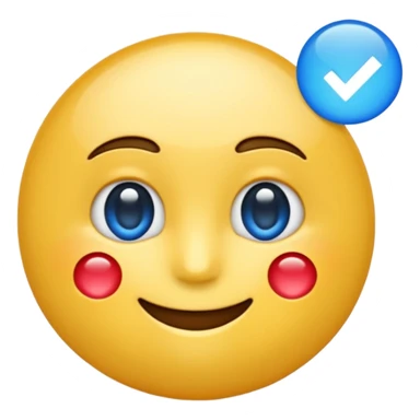 Create a verify meta parody badge  emoji with this ✅🔵 sticker