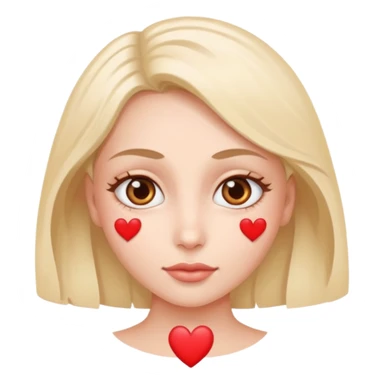 cara con ojos corazón sticker