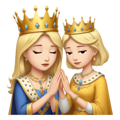 Person bowing to a queen sticker