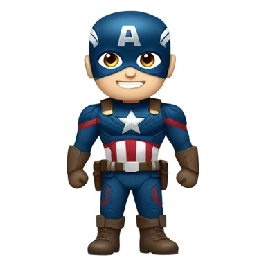 Mini captain america  sticker
