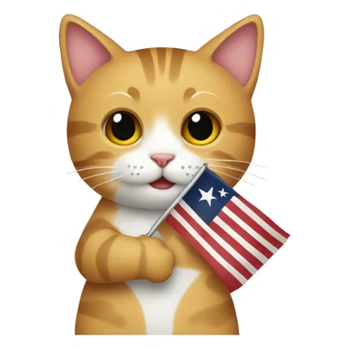 cat hugging texas flag sticker
