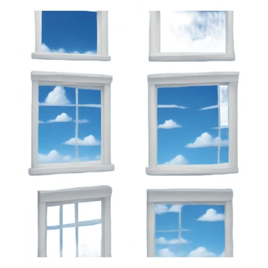 Blue sky throught windows sticker