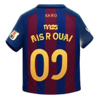 Barcelona shirt with number 10 on the back sticker
