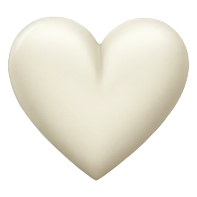 Ivory heart sticker