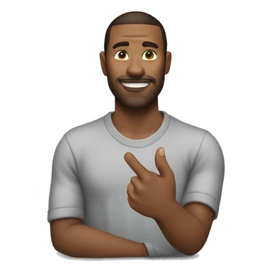 Guy put on the finger sticker