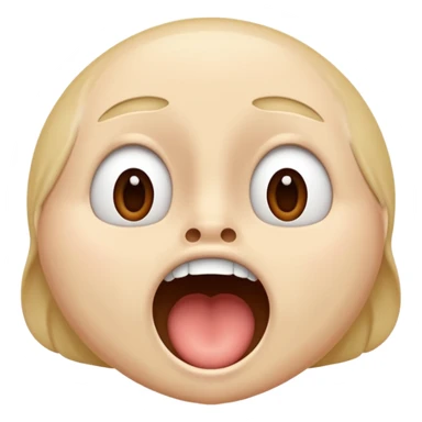 A face with the mouth wide open taking a big breath sticker