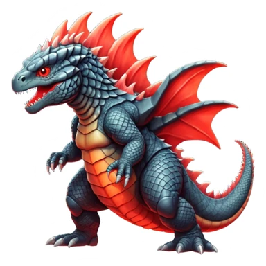 Godzilla with red atomic breath  sticker