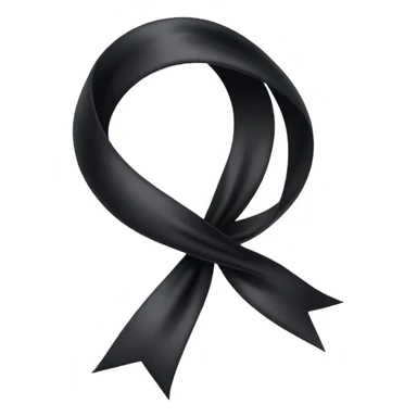 black ribbon, simple and elegant sticker