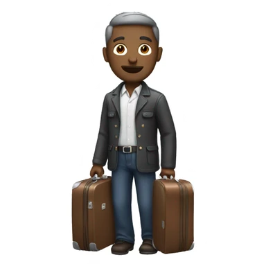  man with a suitcase sticker