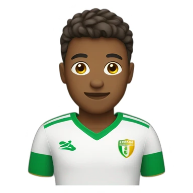 Boy wear a football kit sticker