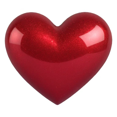 Dark red sparkly heart sticker