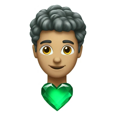 Emerald green heart sticker