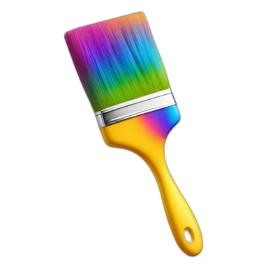 paintbrush with a face singing with joy many colors sticker