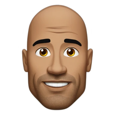 The rock eyebrow raise sticker