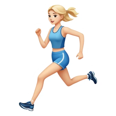 Beautiful girl with fair skin running sticker