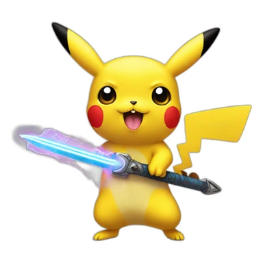 Pikachu avec un sabre laser sticker