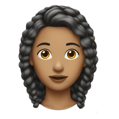 Femme 2 tresses sticker