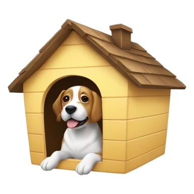 Dog in a house sticker