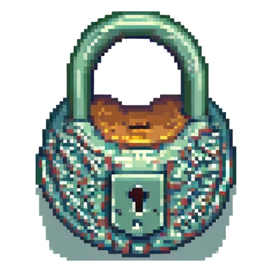 8 bit lock emoji sticker