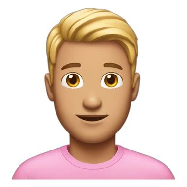 men with pink hear  sticker