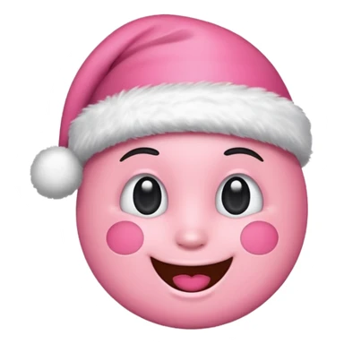 Cute christmas emoji pink and preppy sticker