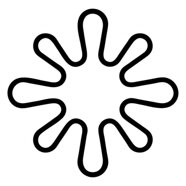 simple white splat, clean and minimal sticker