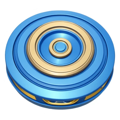 A blue Beyblade sticker