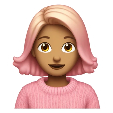 Cute feminine pink sweater 'SPP' text on front sticker