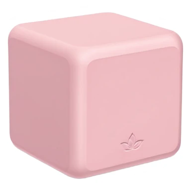 Pastel pink yoga block, soft shadows, minimal design sticker