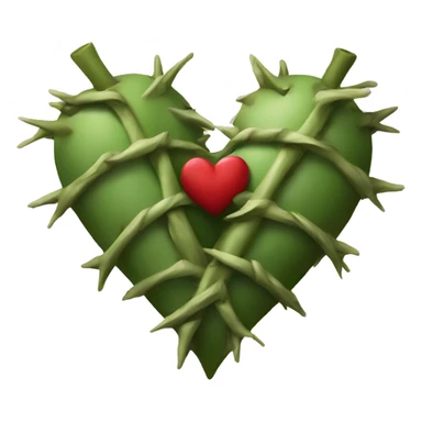 thorns wrapped around heart sticker