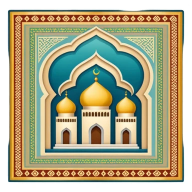 muslim prayer mat sticker