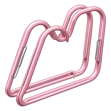 Light Pink paper clip sticker